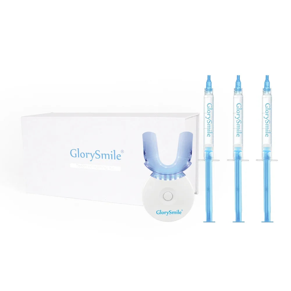 Kit Caseiro de Clareamento Dental - Aparelho, Lâmpada e Gel Clareador