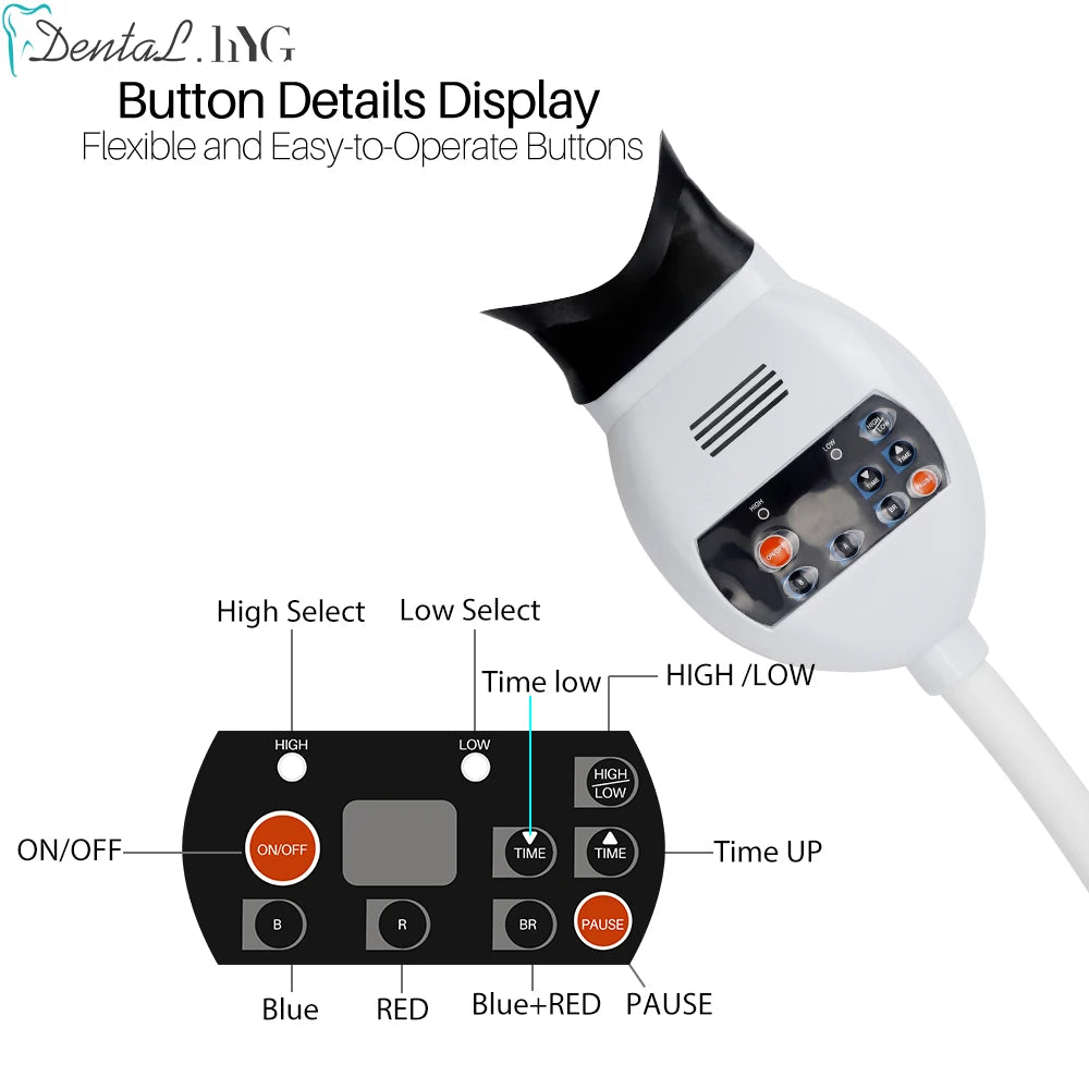 Máquina de Clareamento Dental LED 3 Cores – Acelerador de Branqueamento com Luz Fria