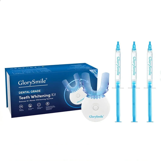 Kit Caseiro de Clareamento Dental - Aparelho, Lâmpada e Gel Clareador