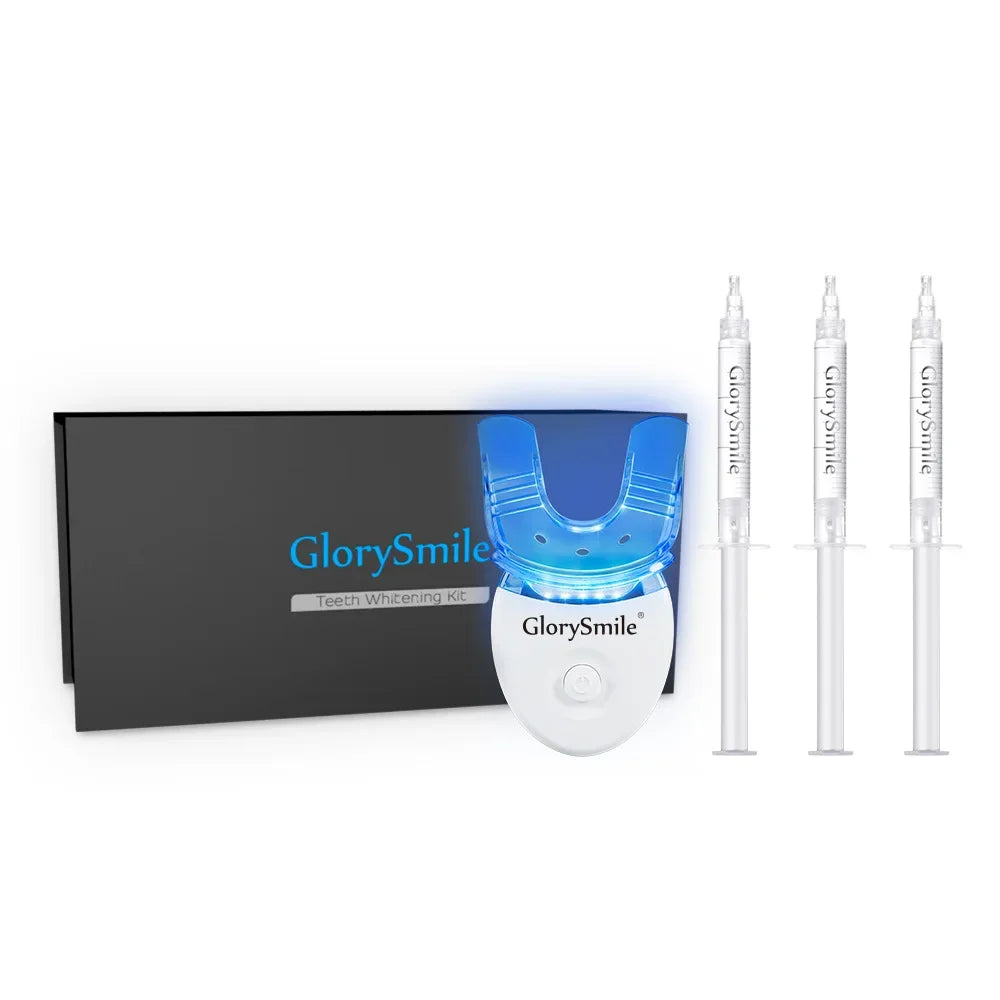 Kit Caseiro de Clareamento Dental - Aparelho, Lâmpada e Gel Clareador