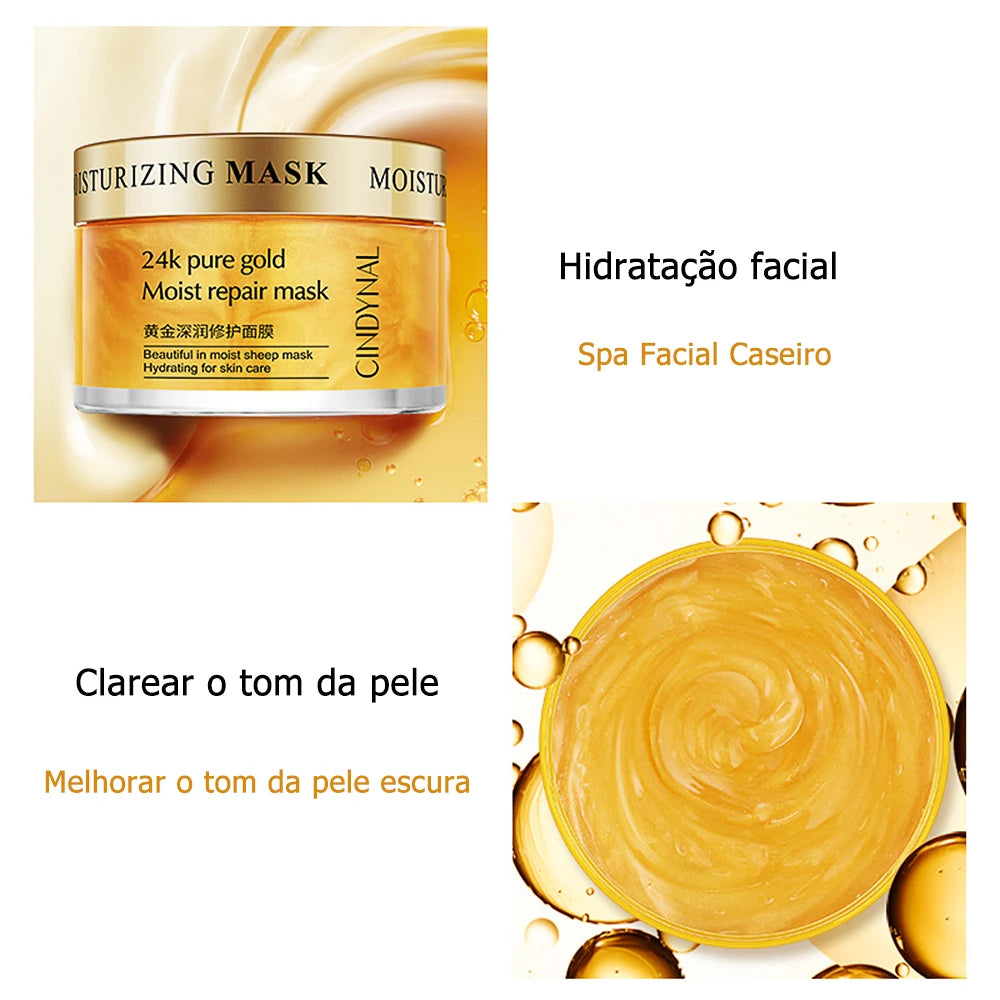 Kit de Cuidados Faciais 24k Gold – Hidratação e Reparação Completa